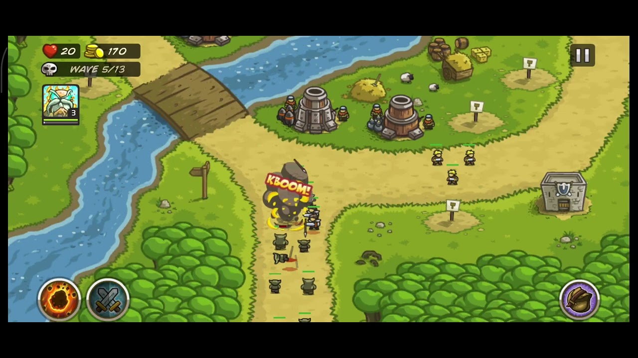 Kingdom Rush (Mobile) - Twin River Pass hard - Speedrun in 5:01.56