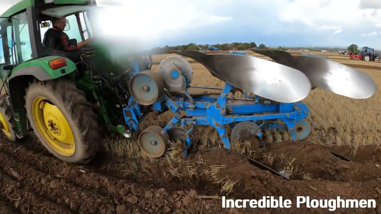 1995 John Deere 6100 4.5 Litre 4-Cyl Diesel Tractor (75 HP) Lemken Cruckton Ploughing Match 2025