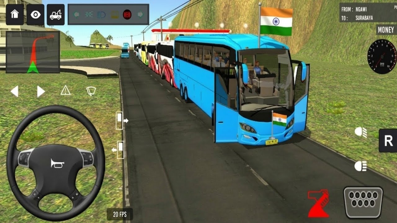 Indonesia Double Decker Bus Driving 😱🔥 | Euro Coach Bus Simulator Android Gameplay part 87