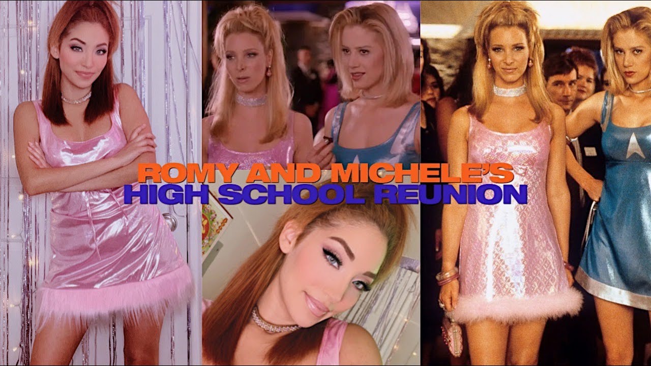 Romy & Michele's High School Reunion Inspired Makeup + Costume Idea HALLOWEEN