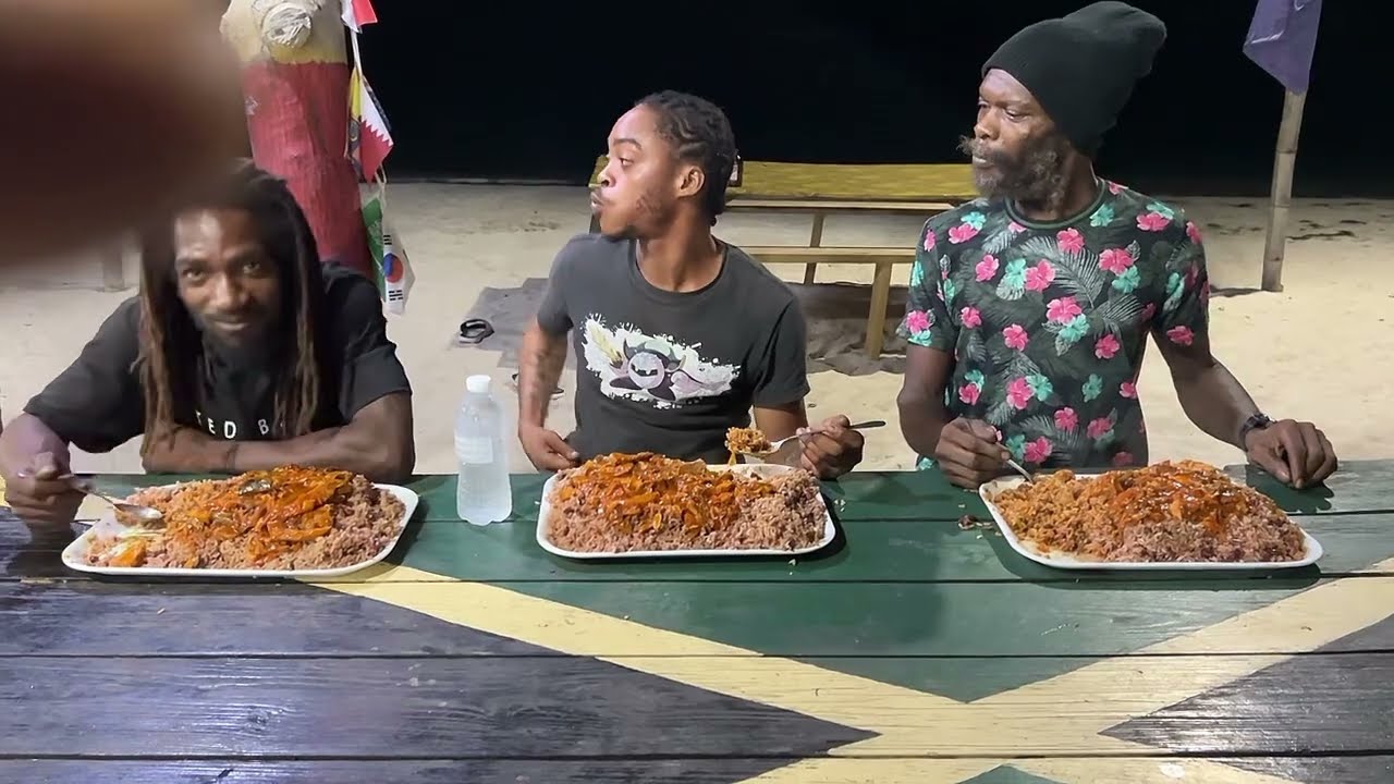 Dumpling man vs bethel town & Rasta champ 3 big jack mackerel with 4 pounds of rice