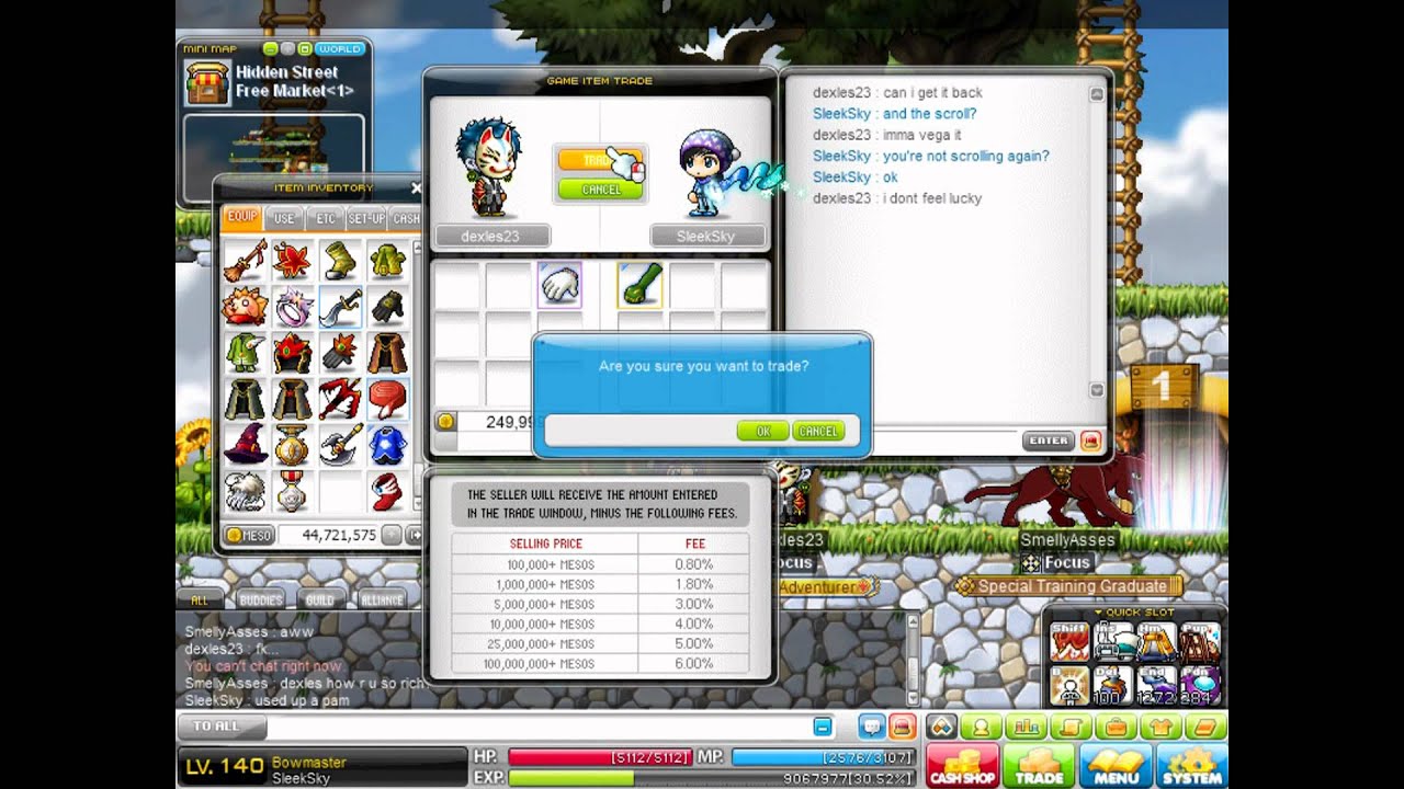 Maplestory - Scrolling 15 ATK 12% LUK Glove!