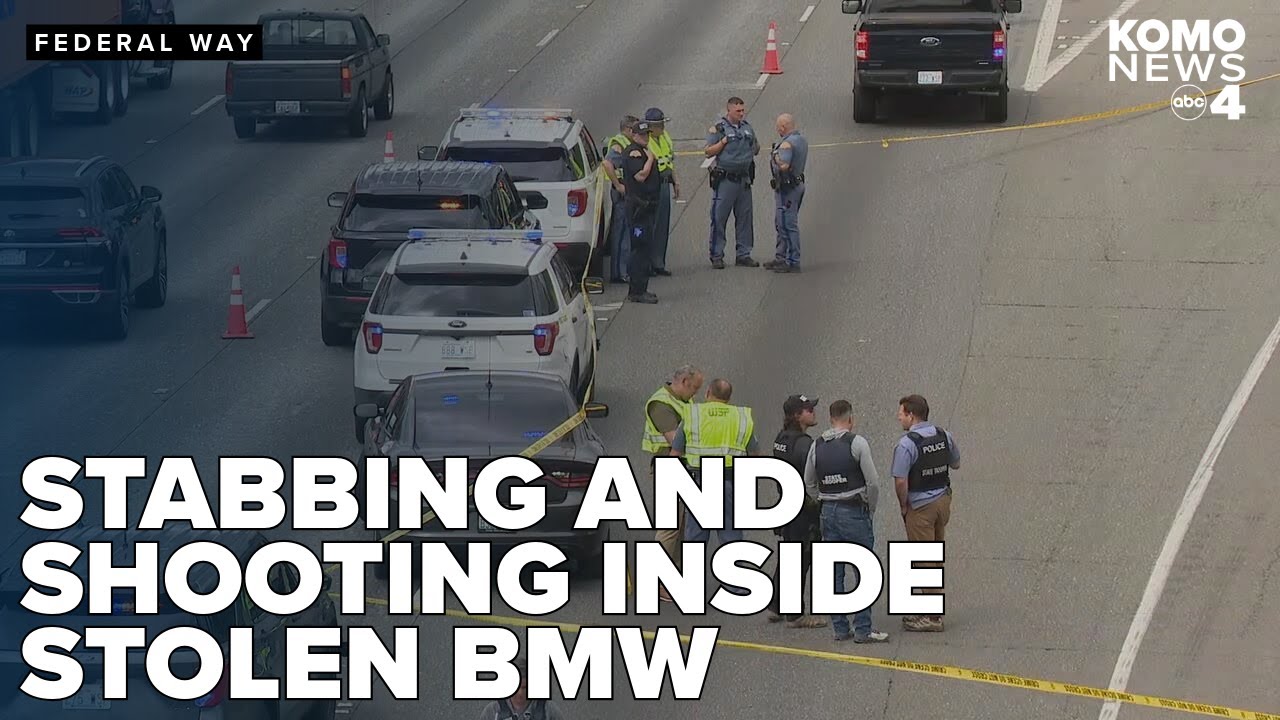 Driver dead and 3 injured in stabbing, shooting inside stolen BMW on NB I-5 in Federal Way