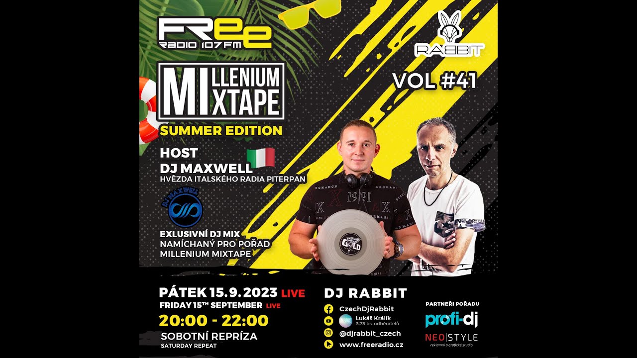 DJ MAXWELL Exclusive Mix / dj-rabbit - MilleniumMixtape 41. - 15.9.2023 / freeradio.cz /