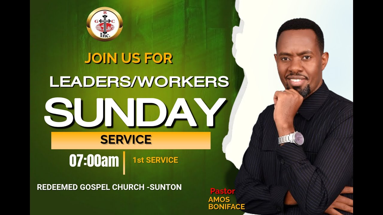 1/02/2026|| LEADERS/WORKERS SERVICE  ||REV AMOS BONIFACE || Redeemed Gospel Church- Sunton.