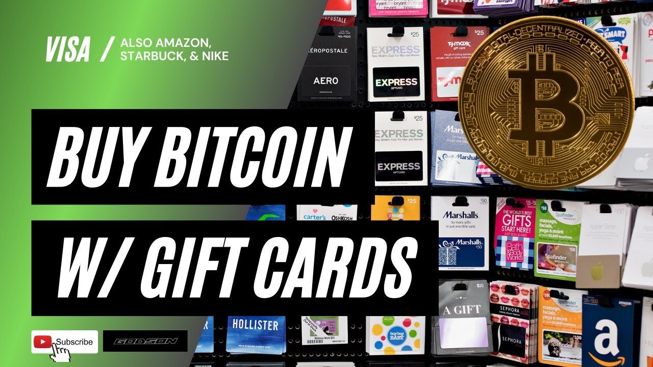 BUY BITCOIN WITH GIFT CARDS | AMAZON, STARBUCKS, NIKE, EBAY GIFT CARDS TO PURCHASE CRYPTO