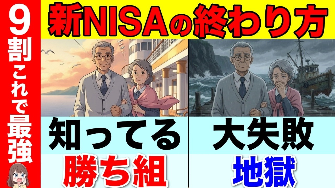 【50代60代向け】新NISAの終わり方を知らないと絶対に後悔します！4つの最強の出口戦略！【投資/積立/2026年】