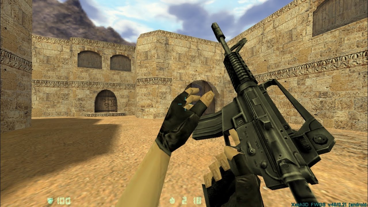 Counter Strike 1.6 Xash3d New Engine with Indonesian Meme Sound - Gameplay 