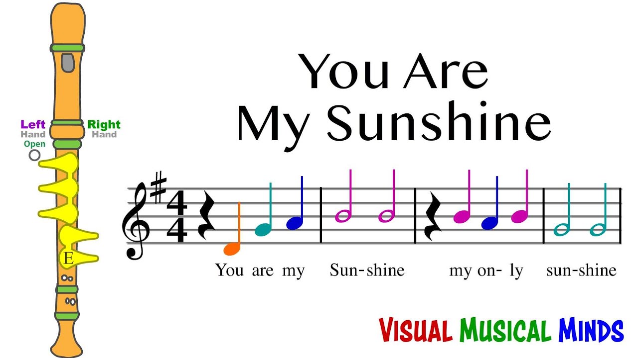 You Are My Sunshine for Recorder