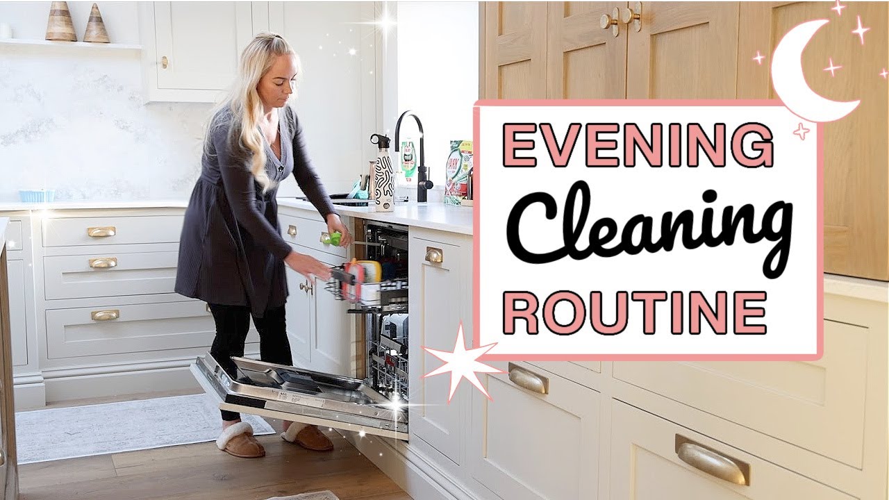 6 STEP EVENING CLEANING ROUTINE | FAST NIGHTLY CLEAN | Emily Norris