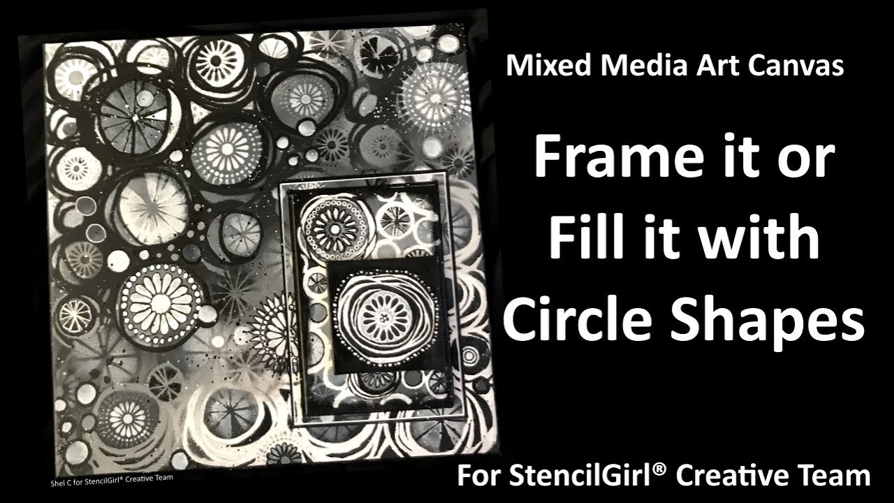 January 2020 StencilGirl® Creative Team Project Mixed Media Art Canvas