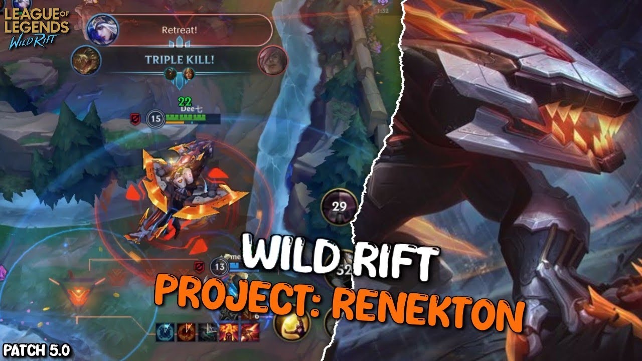 Project: Renekton Gameplay New Season - League of Legends: Wild Rift