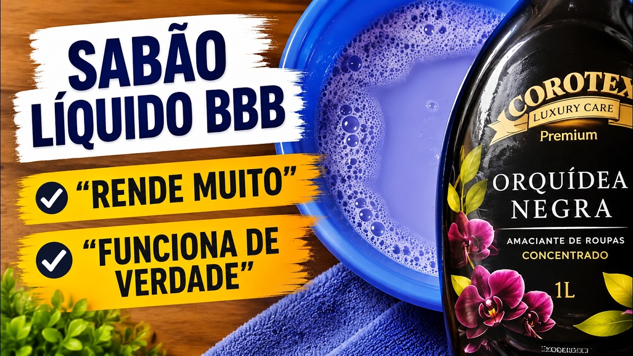 Como Fazer Sabão Líquido BBB que Rende Muito e Limpa Bem