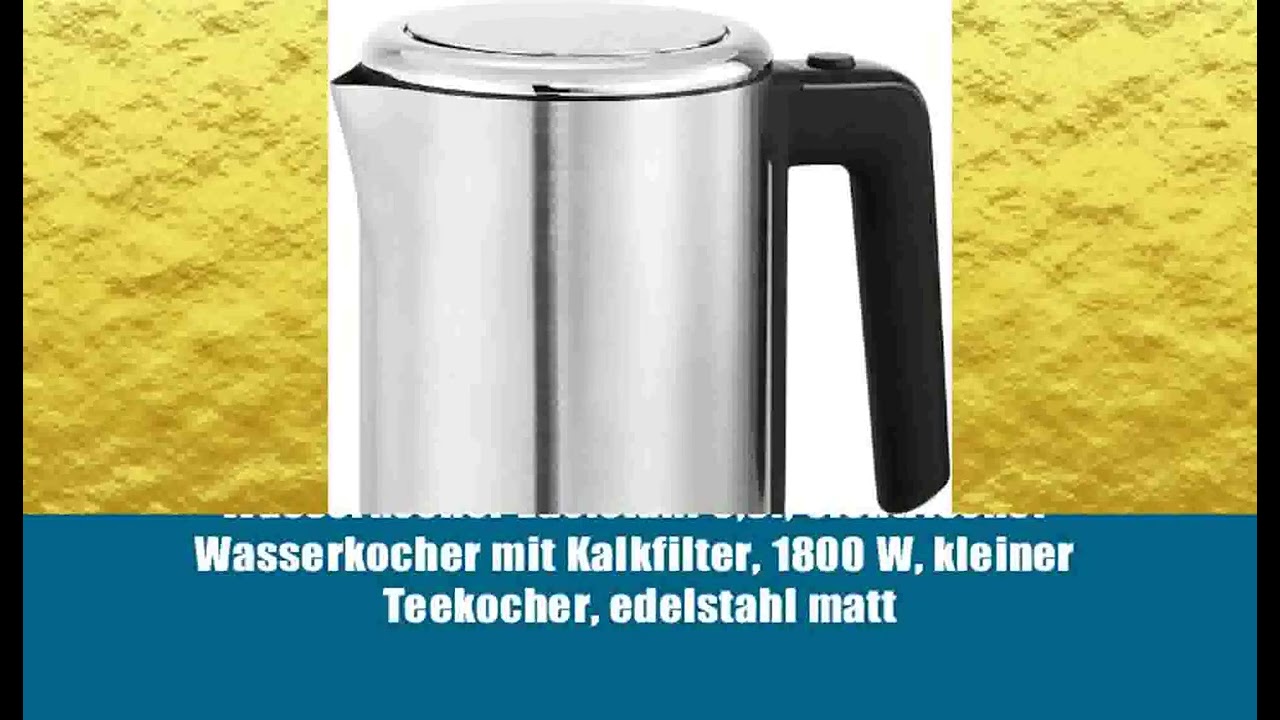 WMF KÃ¼chenminis Mini Reise-Wasserkocher Edelstahl 0,8l, elektrischer Wasserkocher mit