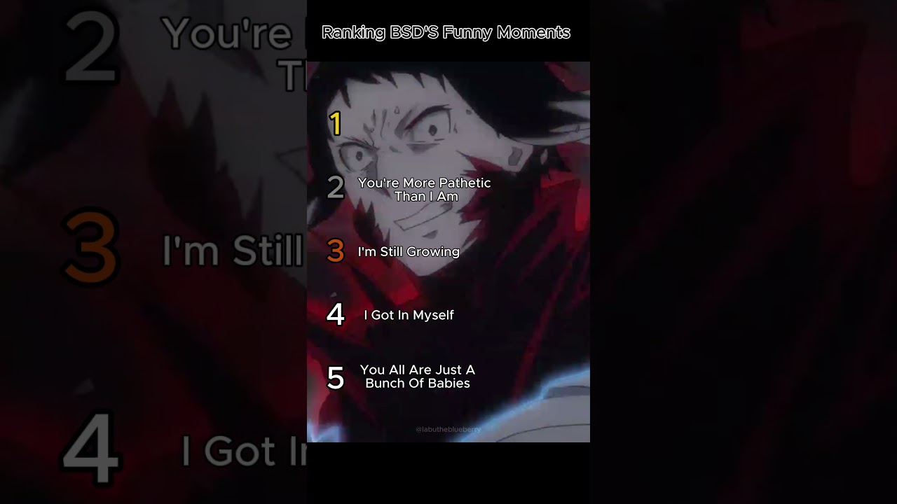 Ranking BSD funny moments  #anime #bungosd #itsbsd #animemomentos #animeedit #manga #edit#dazai
