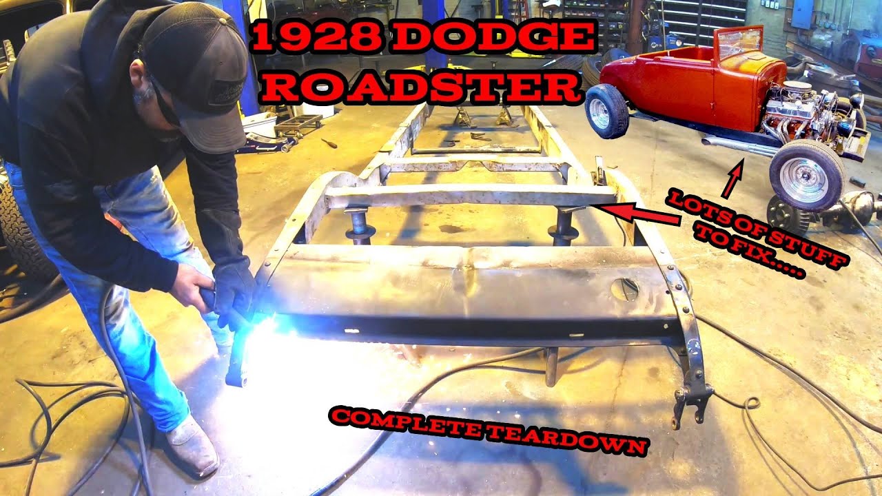 Stripping A Running, Driving HOTROD, Down To A Bare Chassis For Repair  Dodge Roadster Rebuild Part1