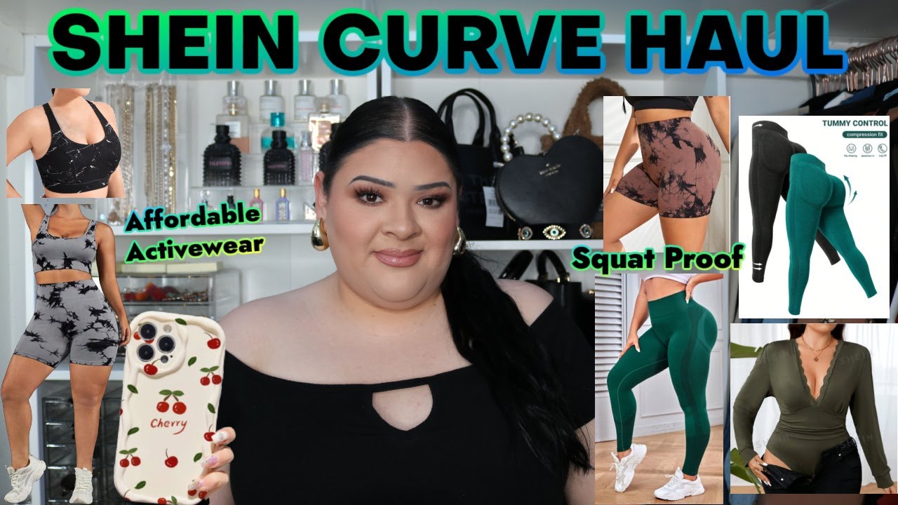 SHEIN CURVE HAUL | AFFORDABLE PLUS SIZE ACTIVEWEAR/GYM CLOTHES + SQUAT PROOF | #FASHIONFRIDAY