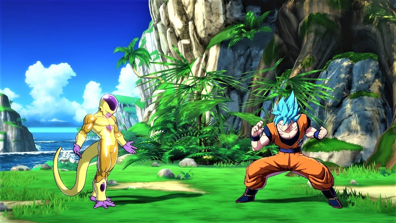Golden Frieza & DBS Broly vs Blue Goku & Adult Gohan (Hardest AI) - Dragon Ball FighterZ