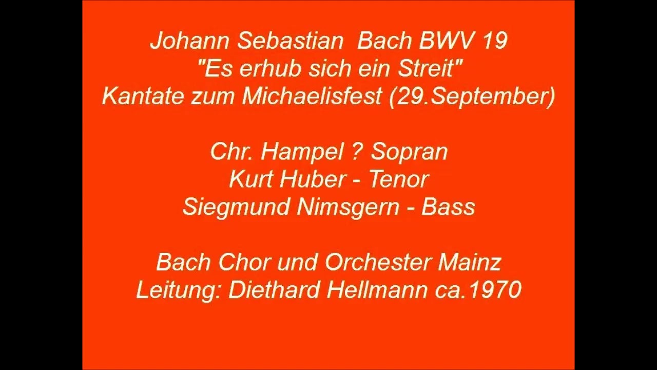 Bach Kantate BWV 19 Es erhub sich ein Streit, Diethard Hellmann ca.1970, Sopran ist Halina Lukomska