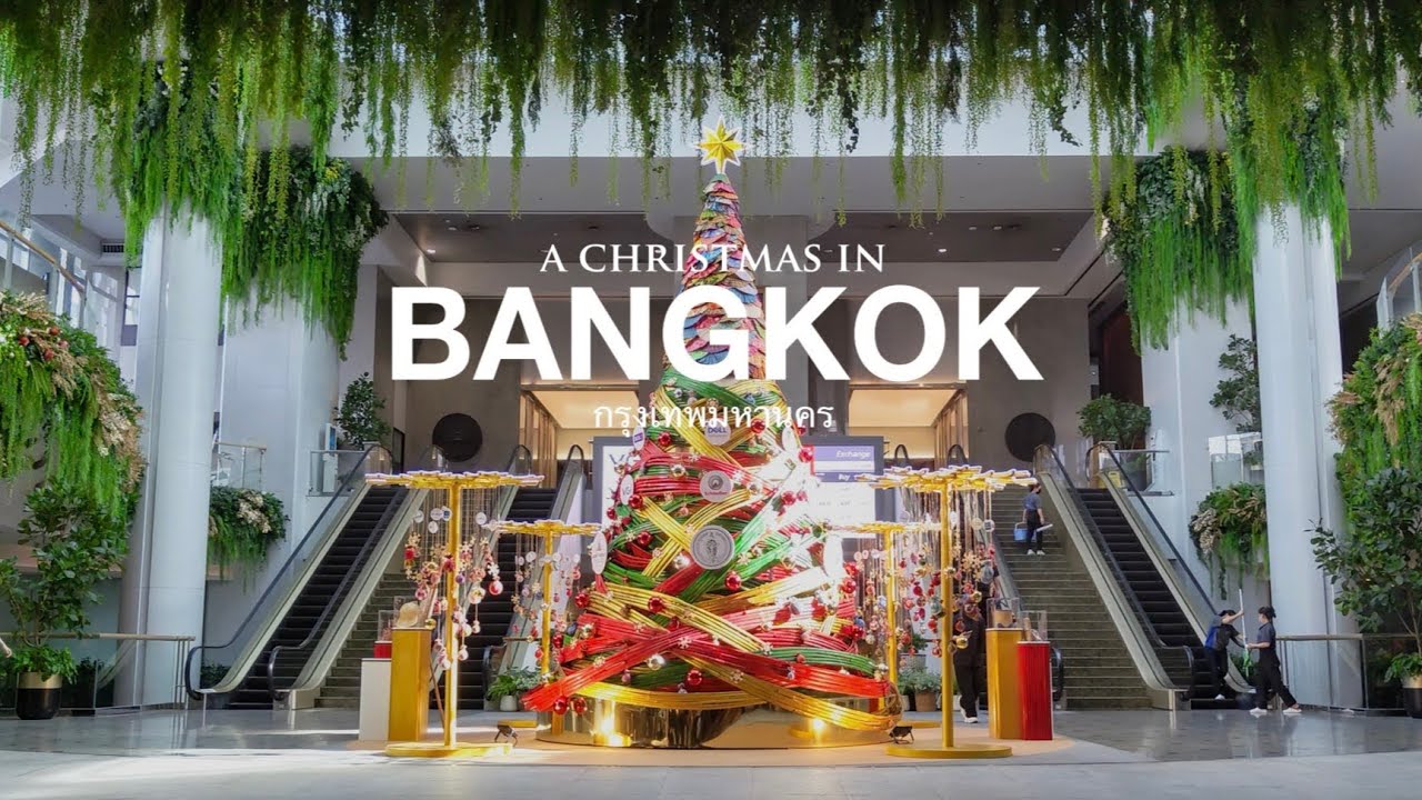 thailand vlog 🇹🇭: a christmas in bangkok | christmas market, % arabica and shopping malls