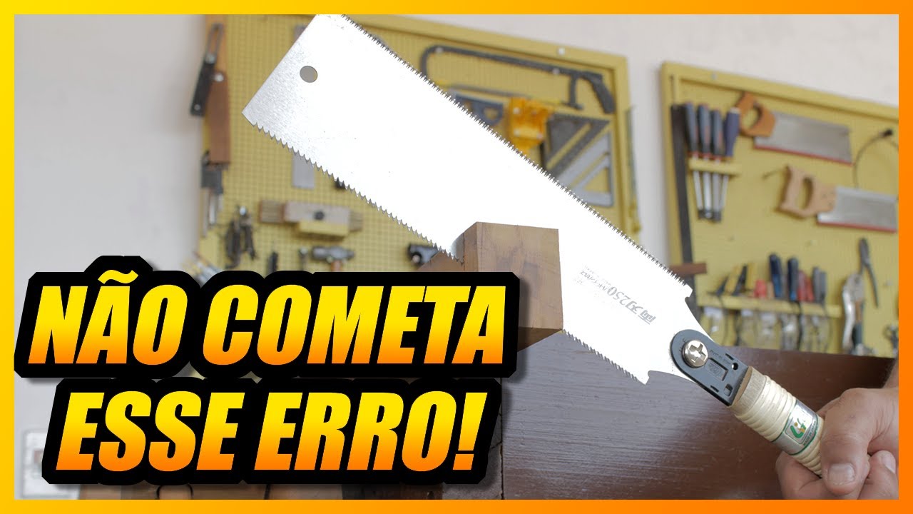 Serrote japonês! Você está usando errado! Como cortar no esquadro com serrote japonês Ryoba.