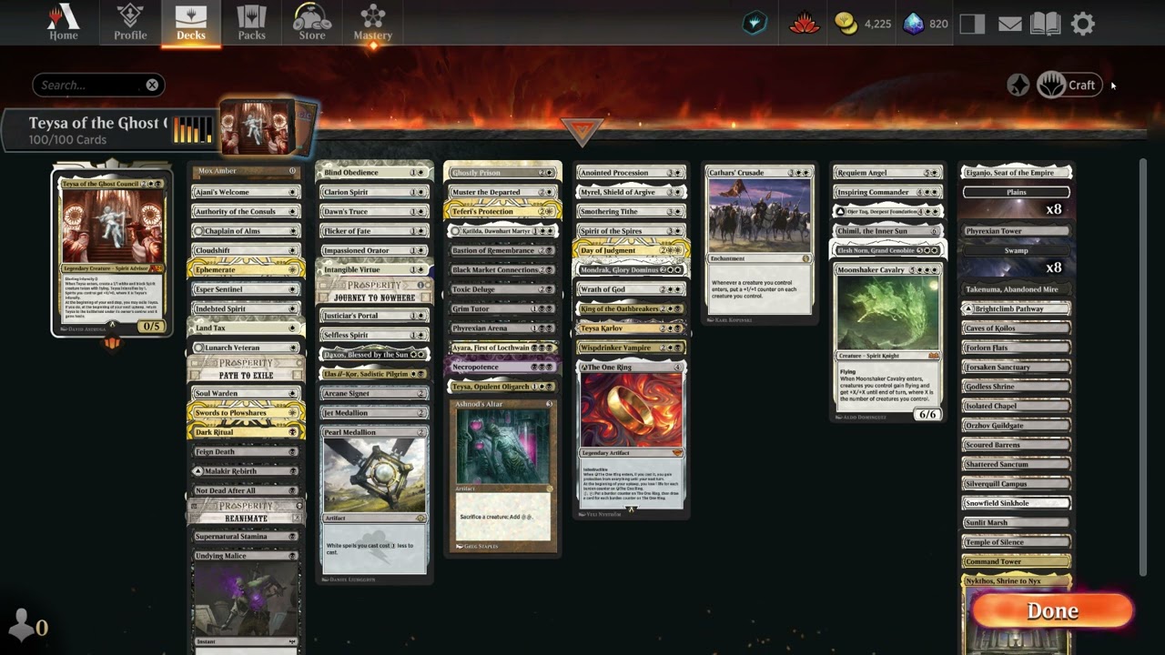 Teysa of the Ghost Council decklist | MTG Arena