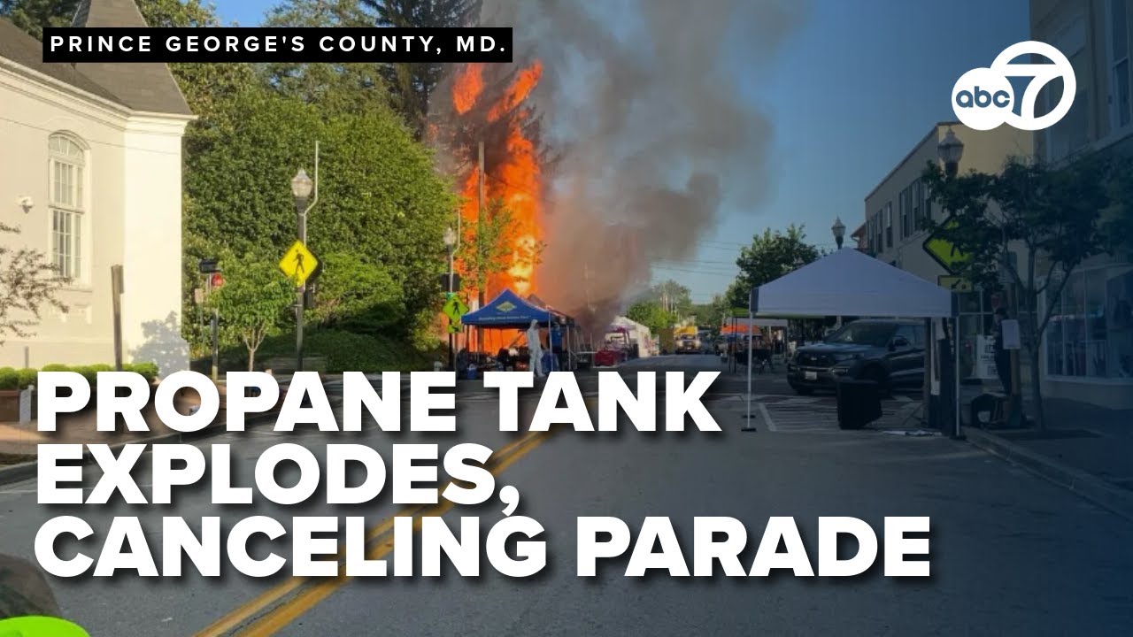 WATCH: A propane tank explosion causes parade cancelation