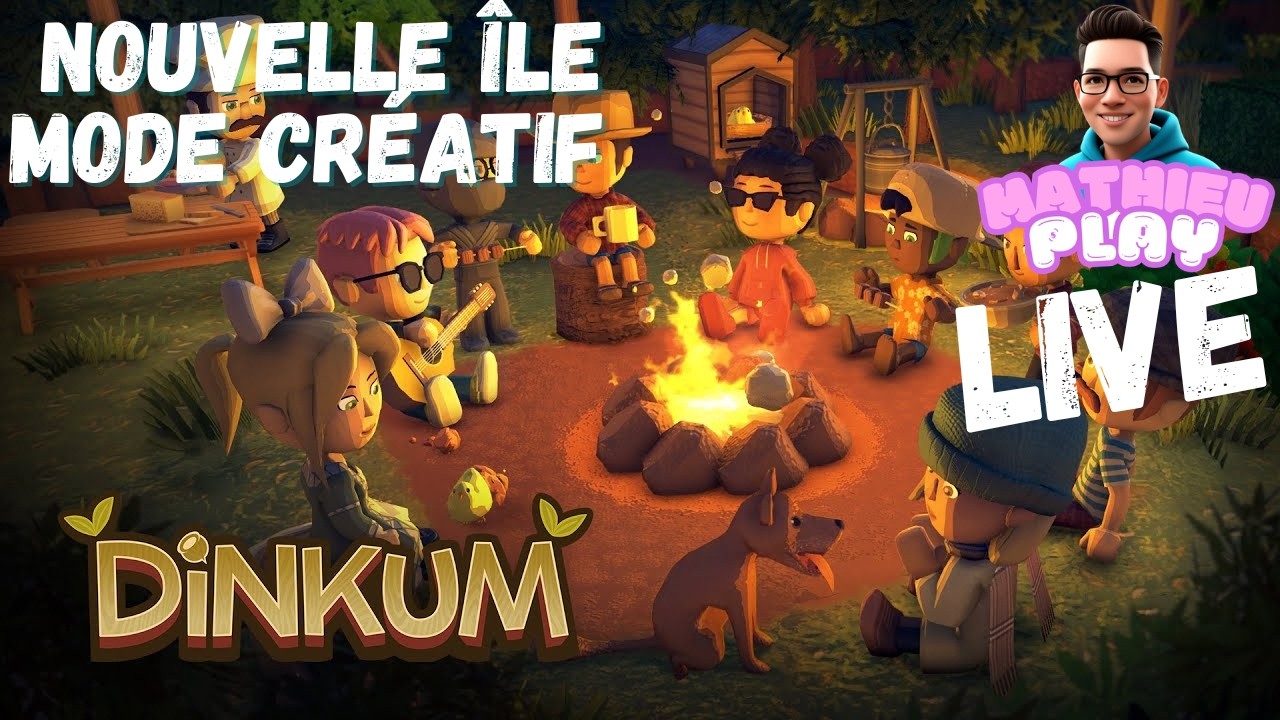 DINKUM - NOUVELLE ÎLE EN MODE CRÉATIF  🤗 🌸 CHILL  LIVE