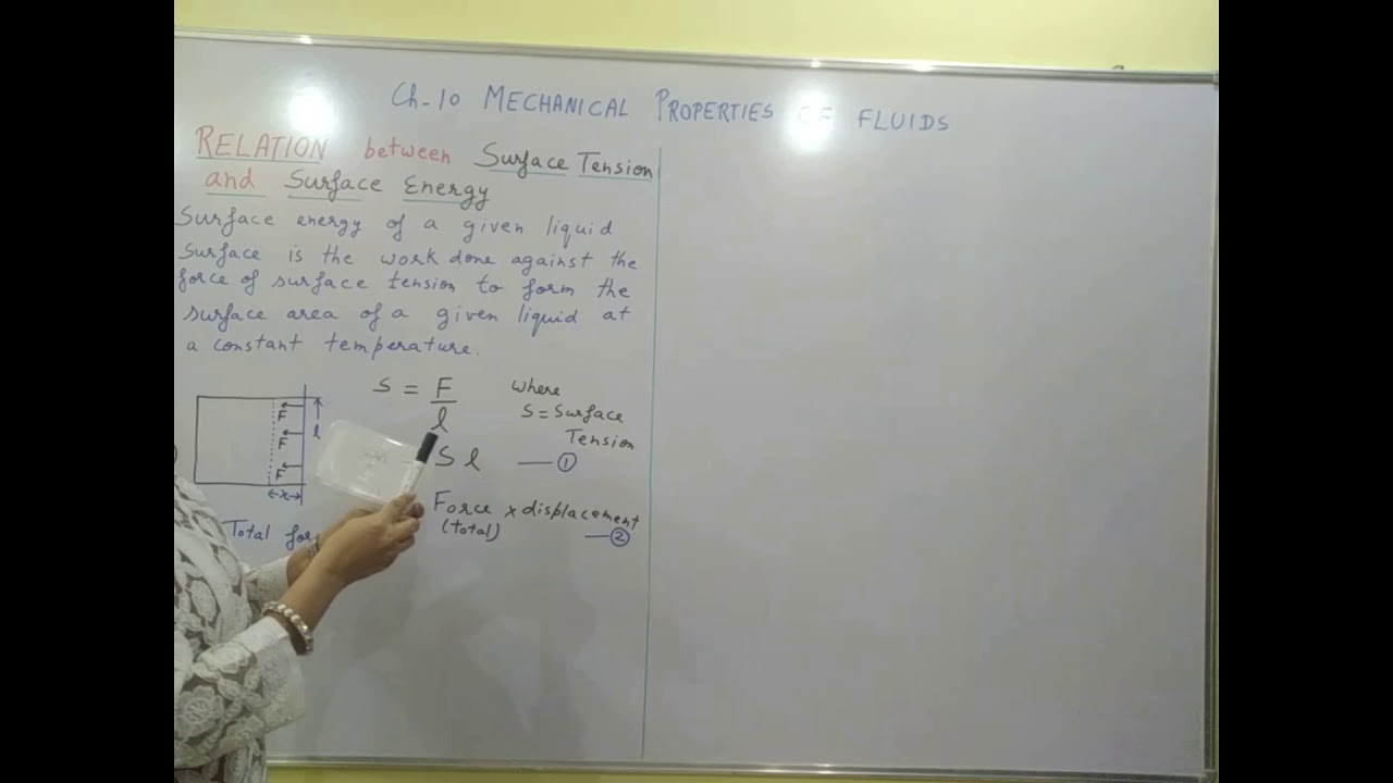 XI 10.15 SURFACE TENSION AND SURFACE ENERGY RELATION