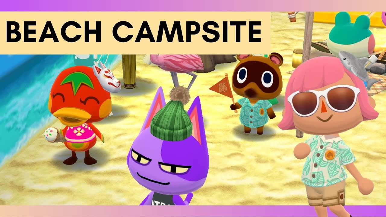 Beach Campsite SPEED BUILD - Let's Play Animal Crossing Pocket Camp | pokepixie