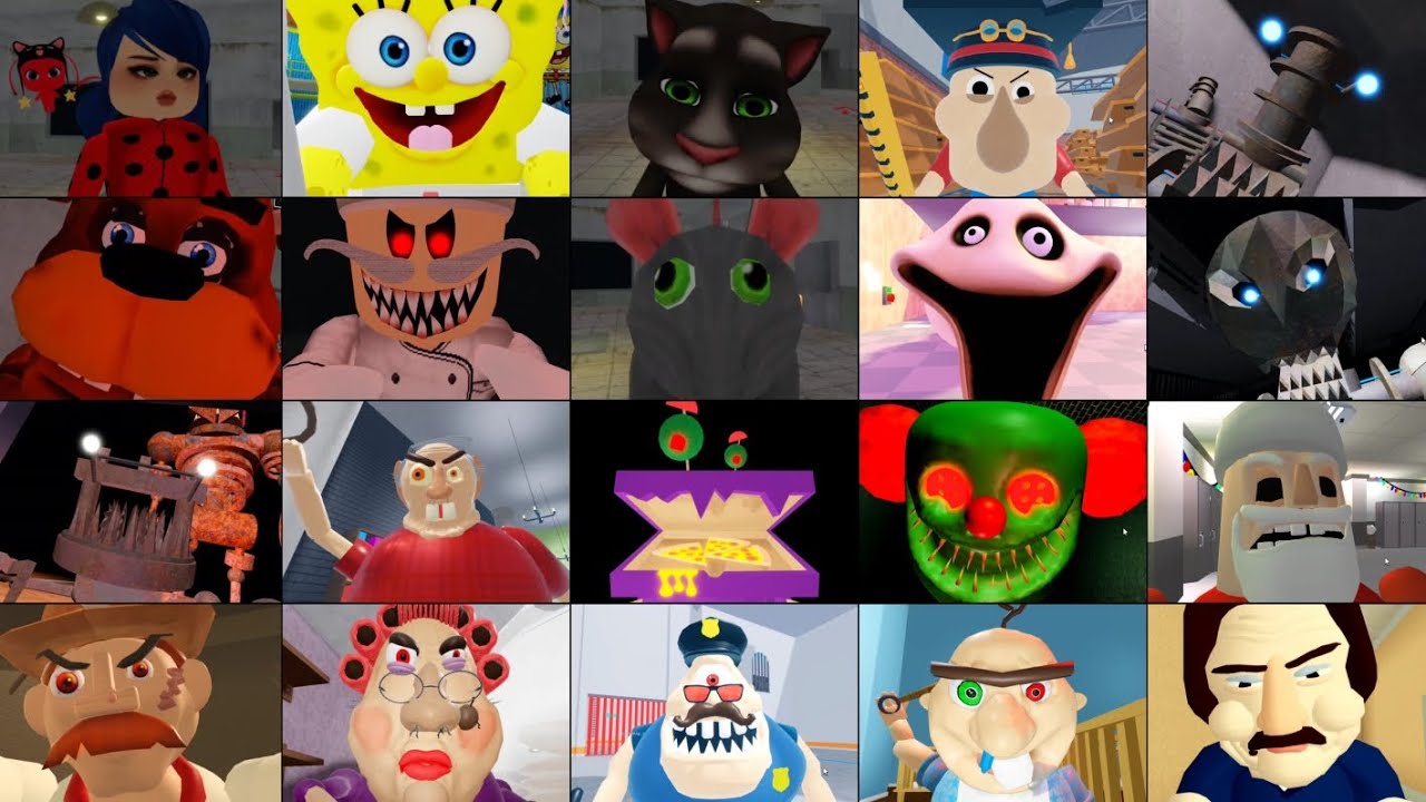 EPIC SCHOOL, PİZZA'S, BOBBY, STINKY'S, ROB COWBOY, BEN, GRANDPA,CRAZY'S CARNIVAL ROBLOX JUMPSCARE'S 