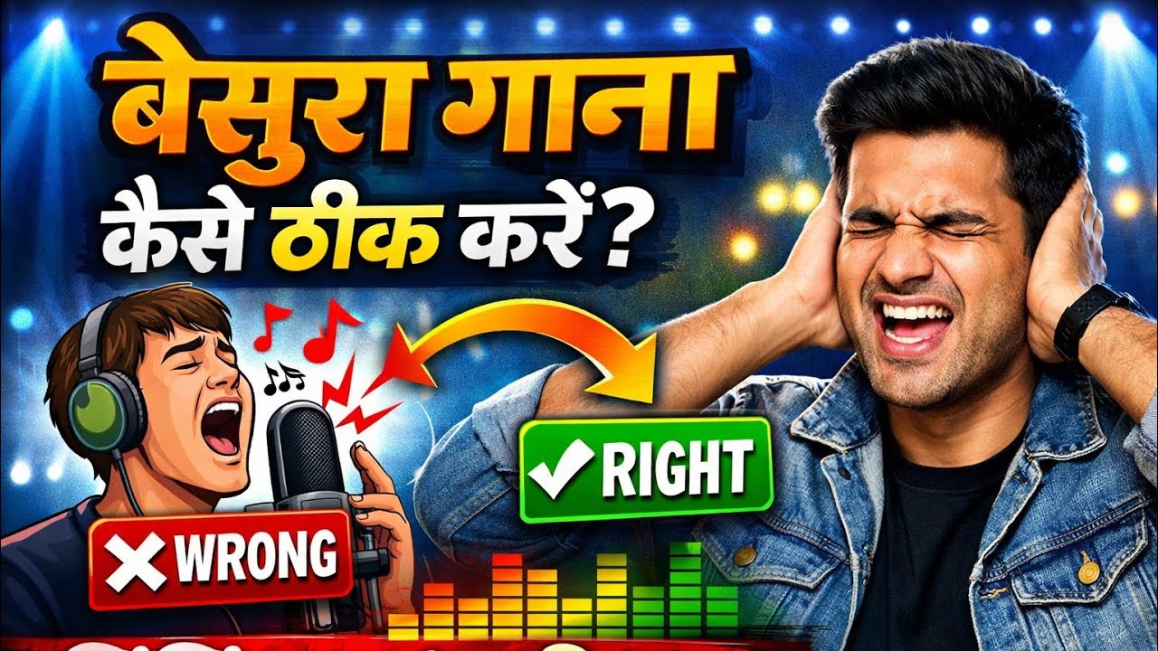 90% Singers ये गलती करते हैं ❌ | बेसुरा गाना कैसे सुधारें सिर्फ 10 मिनट रियाज़ से सुर में गाना सीखें