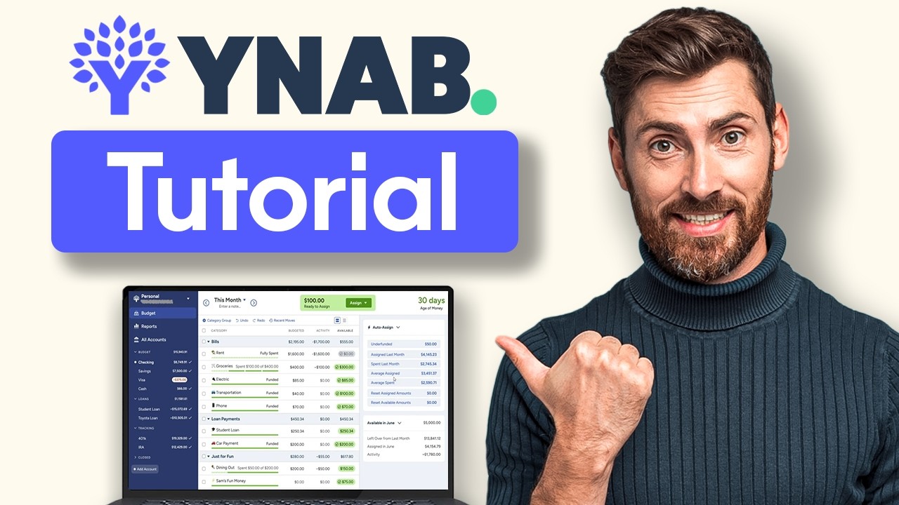 YNAB Tutorial For Beginners (2026) | How to Use YNAB for Budgeting, Personal Finance & Expenses