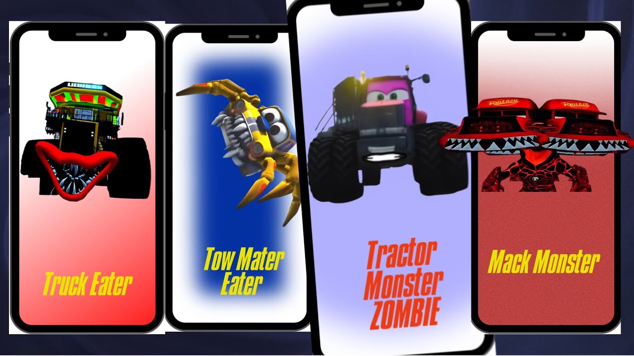 Mack Eater vs Tow Mater Eater vs Tractor Monster Zombie vs Mack Monster coffin dance