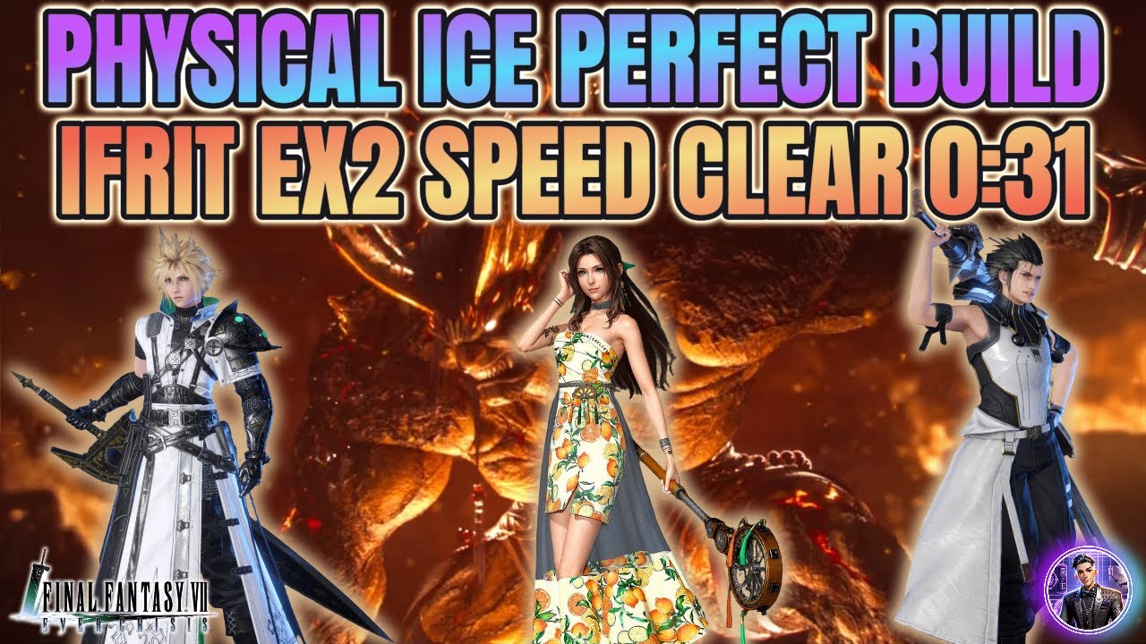 [Final Fantasy 7 Ever Crisis] PHYSICAL ICE PERFECT BUILD! Ice Damage Fastest Clear 