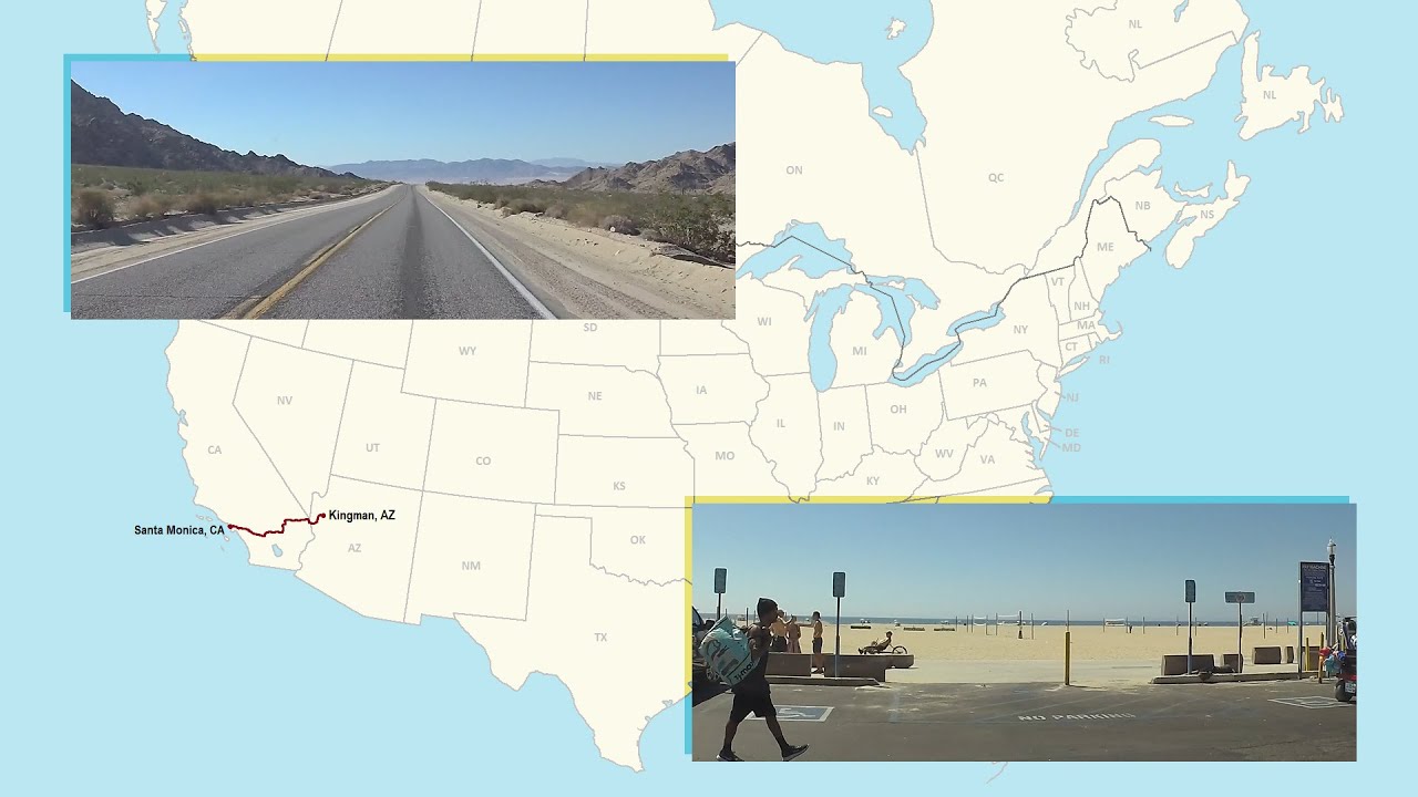 Kingman, AZ to Santa Monica, CA: A Complete Real Time Road Trip