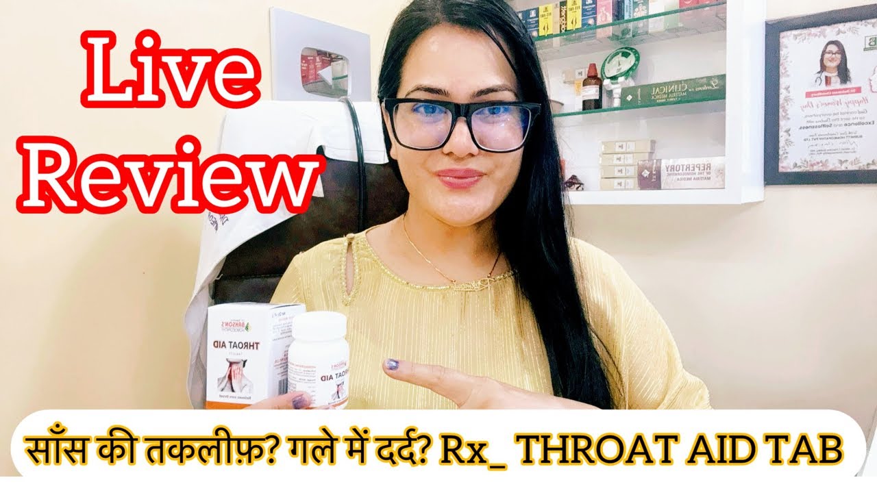Dr. RUKMANI ‘s live 683- साँस की दिक़्क़त? गले में दर्द? Rx_THROAT AID TABLET in Sore Throat?Cough?