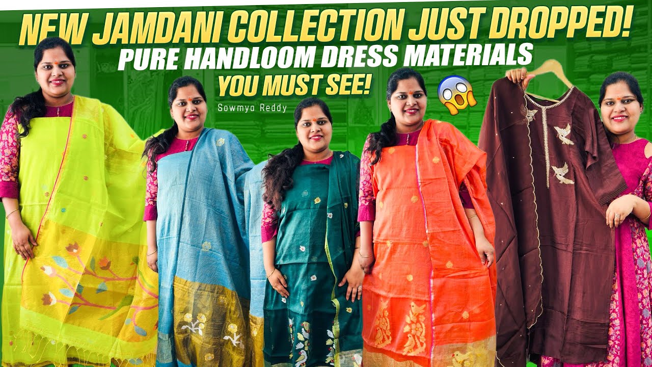 OMG! New Jamdani Collection Just Dropped! 😱 Pure Handloom Dress Materials You MUST See!