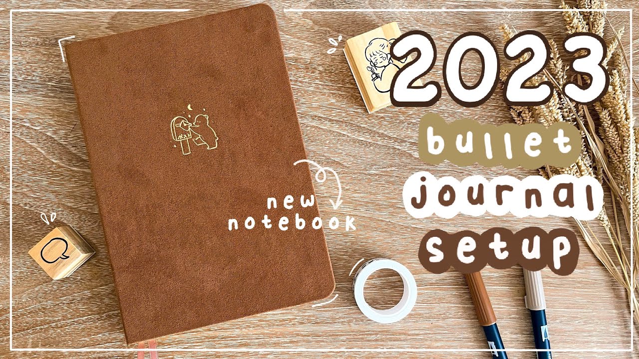 2023 Yearly Bullet Journal Setup // minimal & beginner friendly cute setup 🌿