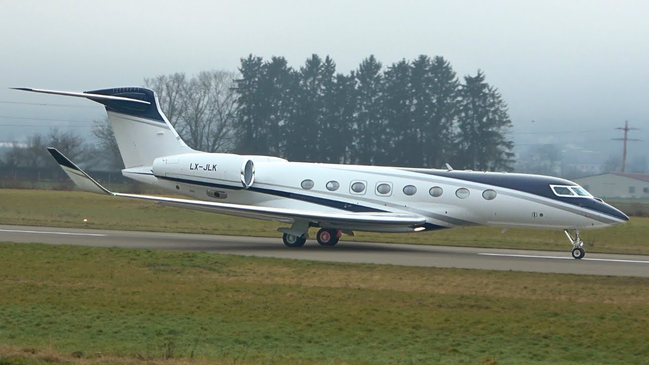 Gulfstream G650ER LX-JLK Short Takeoff from Bern Airport! 🚀✈️