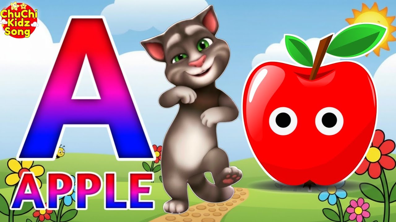 Песенка про алфавит для малышей - обучающее видео, буква А для яблока 🍎, детская песенка, песенка...