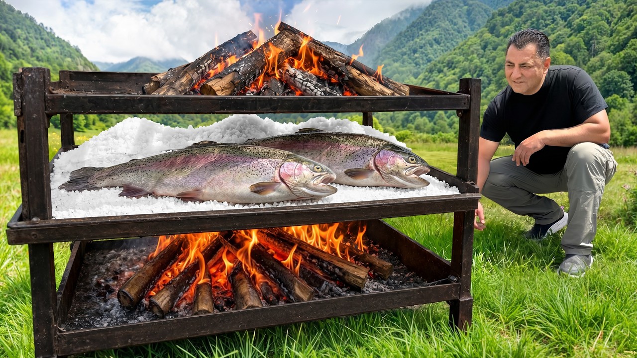 Baking Mountain Trout in Salt: Ancient Open-Fire Recipe