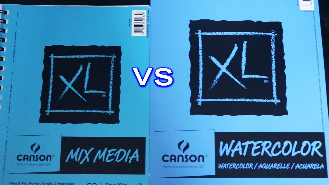 - Canson XL Paper Comparison - Mixed Media vs Watercolor