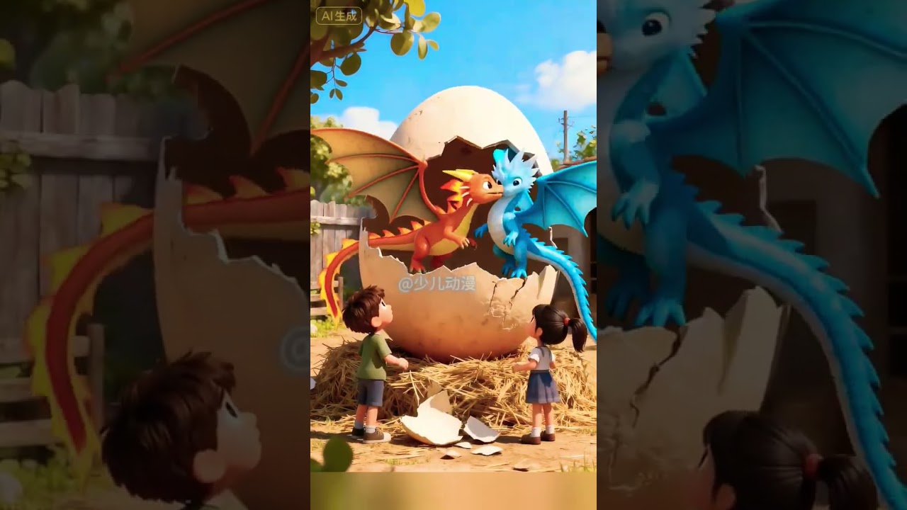 🔥 &ldquo;Fire Dragon vs Ice Dragon | Magical Egg Surprise Adventure!&rdquo; 🐉✨