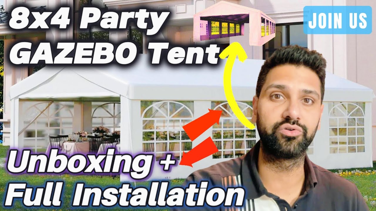 ⏩🔥GAZEBO PARTY TENT 8x4m | UNBOXING & INSTALLATION #gazebo #marquee #tent #trending #affordable #yay