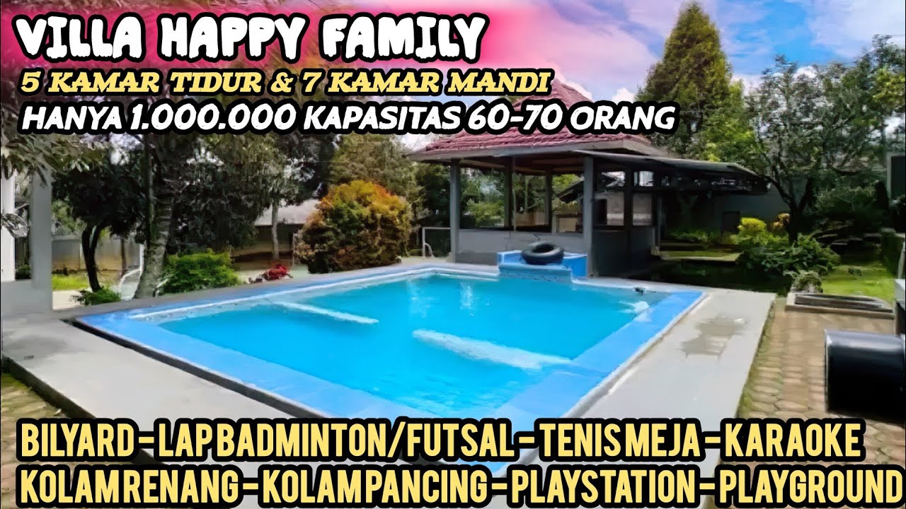 VILLA HAPPY FAMILY || HANYA 1 JUTA FASILITAS LENGKAP || VILLA PUNCAK BOGOR