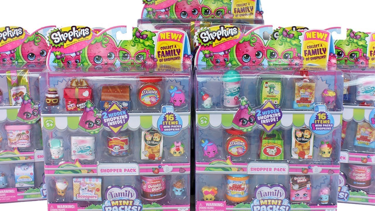 Shopkins Family Mini Packs Shopper Pack Season 11 Unboxing Toy Review