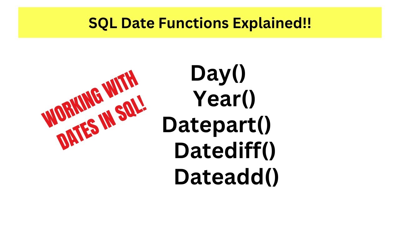 SQL Working With Date Functions!