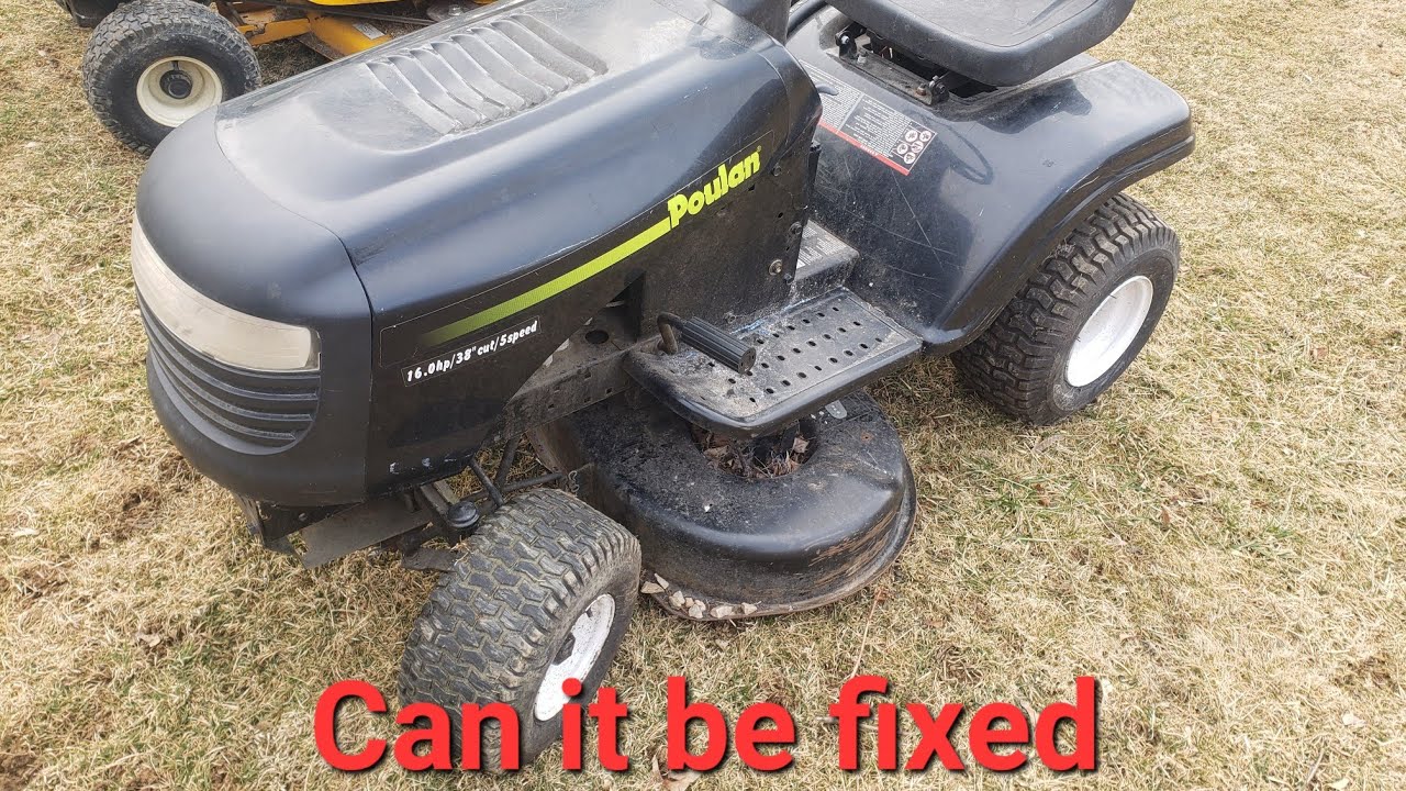 Poulan 38 inch mower can we fix it part 1