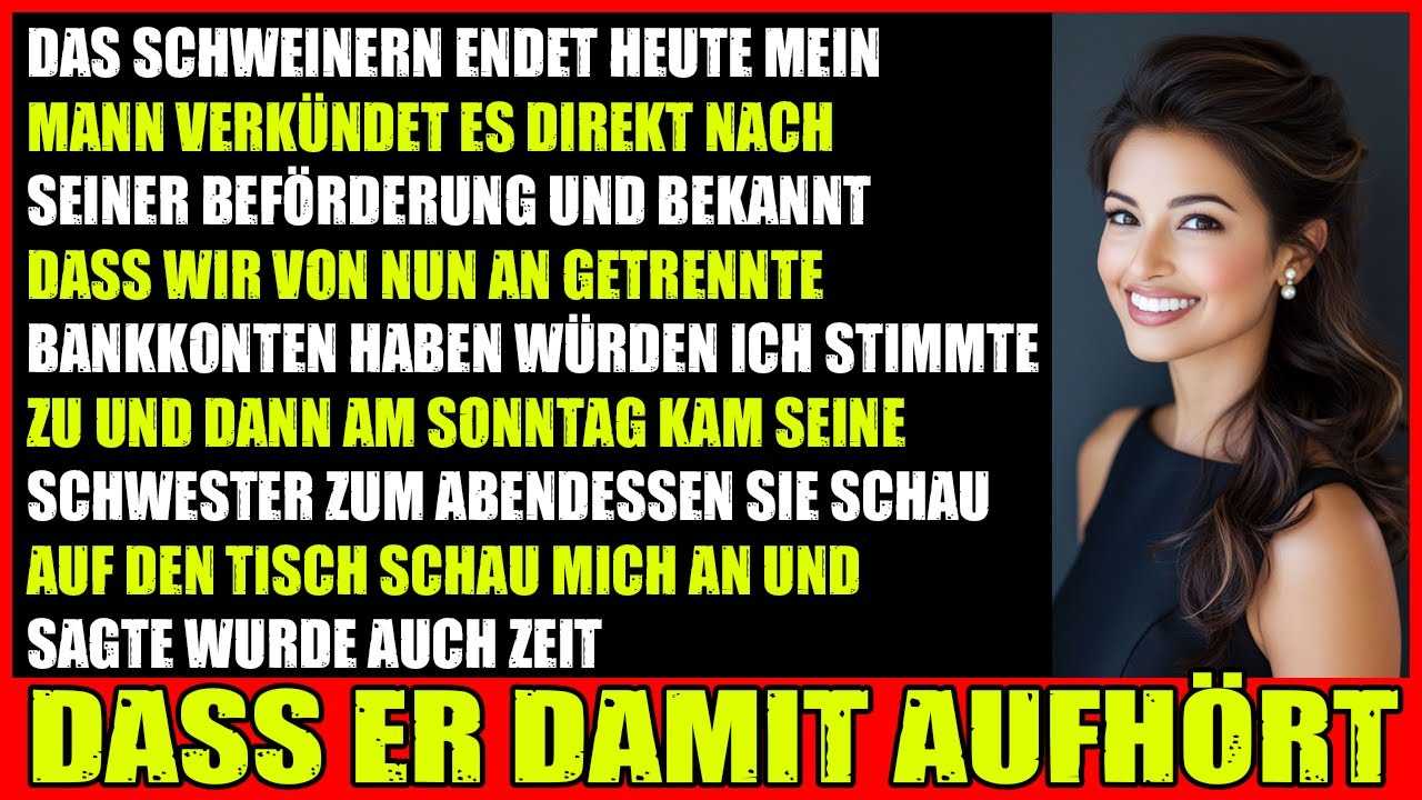 Nach seiner Beförderung nannte mein Mann mich Schmarotzerin also zahlte er alles selbst